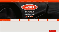 Desktop Screenshot of dannyscarsales.com