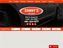 Tablet Screenshot of dannyscarsales.com